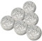 Kepfire Mosaic Glass Solid Sphere 6 Pieces/6cm Crackl Balls Coffee Table Set Vases Wedding Christmas Party Decorative - Silver