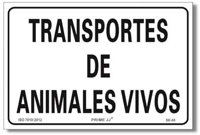 PRIME JJ IF-205L - Señal Adhesiva Transporte de animales vivos 30x20 cm