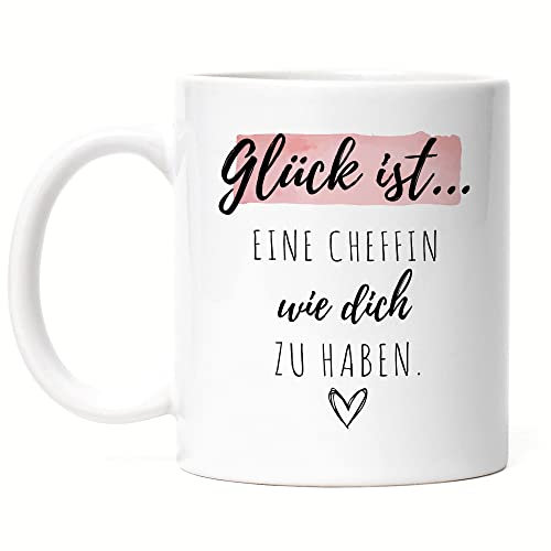 Hey!Print Glück Ist Eine Chefin Wie Dich Zu Haben Tasse Geschenk Danke Sagen Beste Chefin