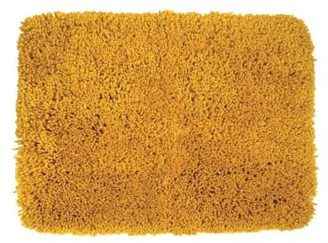 Spirella – Highland Mikrofaser-Badematte – rutschfest, schnelltrocknend und waschbar – 100% weiches und strapazierfähiges Polyester – Safran – 80 x 150 cm