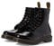 Dr. Martens 8 Eye Boot, Stivaletti Donna, Nero(Black Distressed Patent), 36 EU