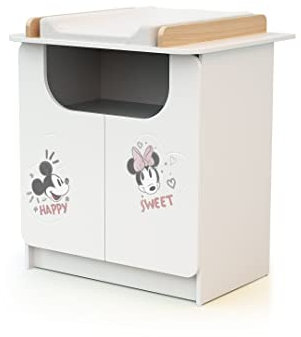 AT4 - Wickelkommode Disney Happy Days Mickey Weiß und Buche