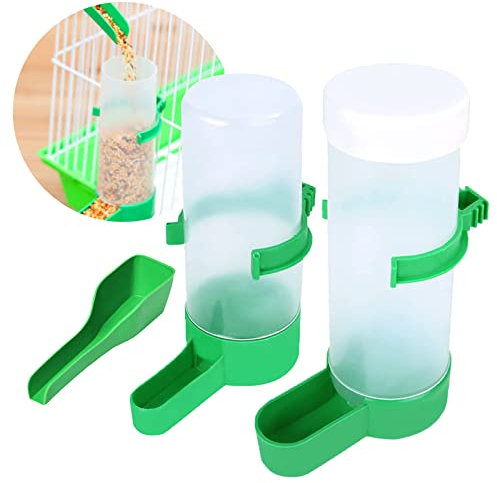 Jicyor 3 Stück Wasserspender utomatischer Trinkflaschen Vögel Kunststoff Clip Futternad Aufhängen Im Vogelkäfig für Pet Bird Parrot Pigeon Feeding Automatisches Trinkwasser