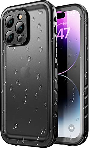 SPORTLINK Cover per iPhone 14 Pro Max Impermeabile - 360 Gradi Full Body Armor Protettiva Case [IP68 Waterproof] [6FT Antiurto] Custodie Antipolvere Subacquea con Fotocamera/Schermo Protezione (Nero)