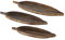 Seaside No.64 - Holztabletts Blätter aus Mangoholz - einzeln oder als 3er-Set - natur, braun - Dekoschale für Tisch, Sideboard oder Fensterbank - zeitlos für Herbst, Winter, Frühling, Sommer (mittel)