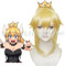 Bowsette Princess Bowser Peach Teresa Boos Cosplay Wig Full Hair Golden Wig Long Bowsette Princess Bowsette