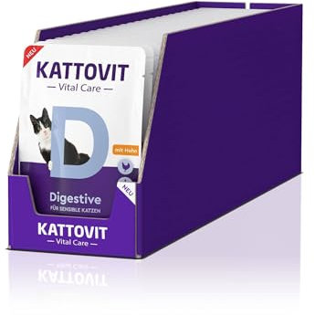 KATTOVIT Vital Care Digestive Huhn, 24x85g, Nassfutter in Sauce für Katzen