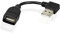 CY USB 2.0 A Type Male Right Angled to USB 2.0 Female Extension Cable 90 Degree Connector 10cm