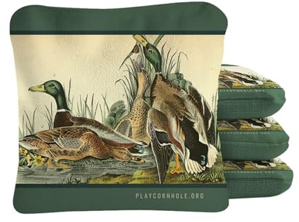 ACA Synergy Pro Professional Cornhole Bags Dual Sided Regulation 6x6 Set of 4 Outdoorsman Mallard Green
