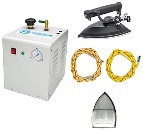 Plancha de vapor industrial eléctrica, Estación de planchado profesional con caldera de hierro grande semiautomática, Tanque de acero inoxidable, Apto para tiendas de ropa Fábricas de ropa de lavander
