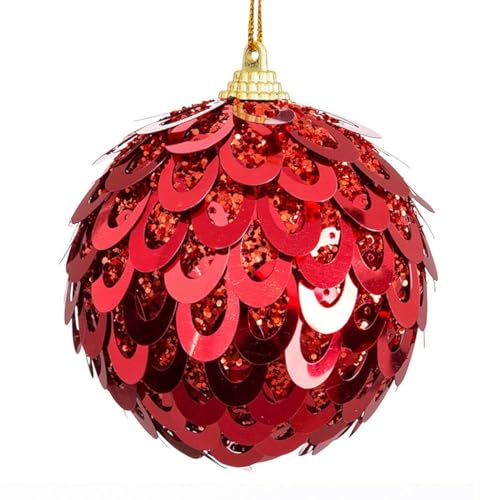 BigBuy Christmas Weihnachtskugeln rot Kunststoff Polyfoam 10 x 10 x 10 cm (3 Stück)