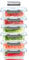 IUGHN 6 Set Glass Containers with Lids 370ml, and 1 Cleaning Sponges, Glass Meal Prep Containers with Lids, Air Tight Food Storage Container, Leak Proof Glass Food Containers with Lids, BPA Free, Gray