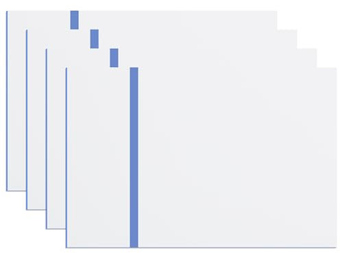 Creatorally Plaque Acrylique pour Gravure Laser, Plastique à Graver Bicouche 30x20 cm 1,3mm, Plaque Plexi Couleur 4 Feuilles Plaque a Graver pour Personnalisé Artisanale (Bleu sur Blanc)