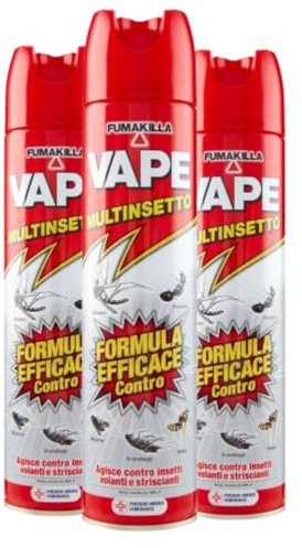 Vape Insetticida Repellente Multinsetto Spray 400Ml (3 Pezzi)