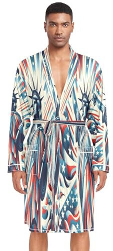 The Statue Of Liberty Herren-Bademantel, leicht, Spa-Bademantel, freiheitsstatue, XL