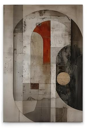 A.S. Création Leinwandbild Abstrakte Formen - Wandbild in Beige, Schwarz - 80 x 120 cm - DD133223