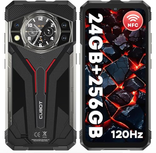CUBOT Kingkong AX Movil Resistente Android 14,24GB +256GB/1TB Smartphone Helio G99, 6.58 FHD+120Hz Caterpillar Telefono,5100mAh/33W,100MP+32MP Cámara, 1.32 Mini Pantalla,IP68/IP69/Dual SIM/OTG/NFC