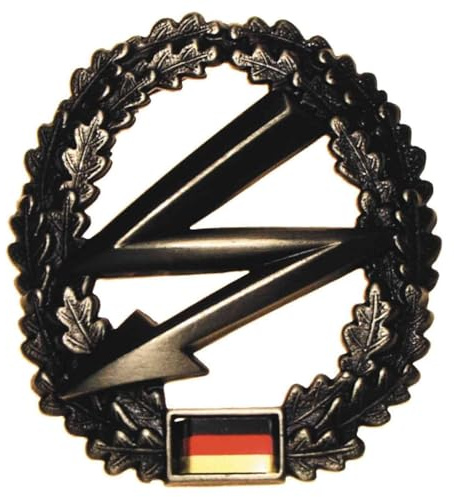 Barettabzeichen der Bundeswehr in verschiedenen Truppengattungen Metall Anstecker Mütze (Fernmelder)