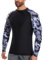 SLIMBELLE Rashguard Herren Langarm UPF 50+ UV-Schutzshirts Kompressionsshirt Herren Schnelltrocknendes Atmungsaktiv Surfen Angeln Wandern Top