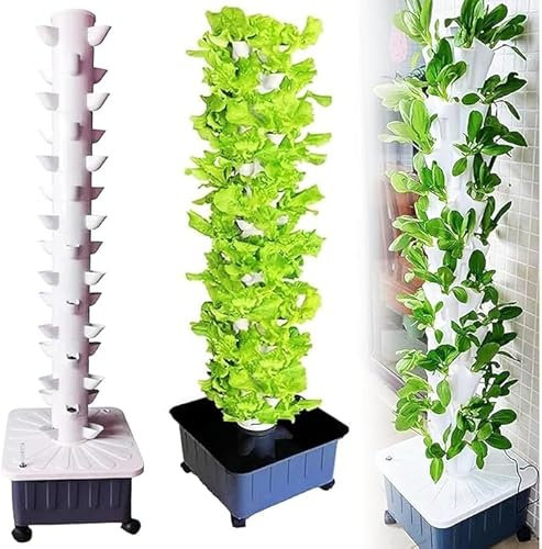 Ensemble de tour hydroponique de 45 pots, système de culture aquaponique, équipement de tour aéroponique d'agriculture verticale pour herbes d'intérieur, écosystème mobile empilable, pour herbes, f