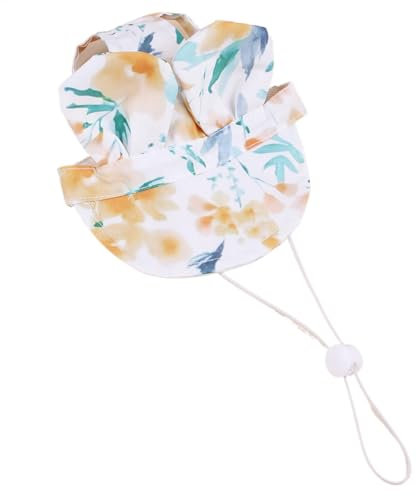 Katzen-Sonnenhut, farbenfroher Katzenkopfschmuck mit verstellbarem Kordelzug, atmungsaktiver Sonnenschutz, kühlender Fischerhut für kleine, mittelgroße und große Haustiere, bequemer Hut für den Sommer