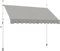 Yaheetech Tenda da Sole per Balcone Esterno Veranda a Bracci Estensibili con Manovella Regolabile Telo Avvolgibile Retrattile Resistente ai Raggi UV Telaio Telescopico 300 x 120 cm Grigio Chiaro