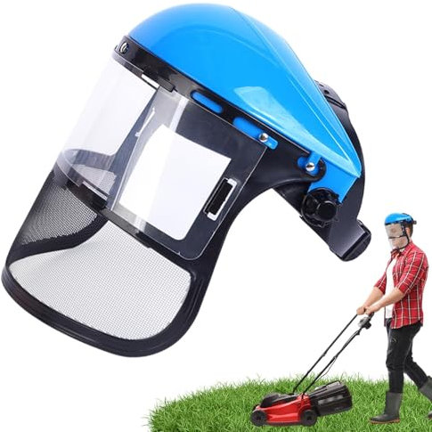 Visiera Di Sicurezza, Visiera A Rete Protettiva Casco Di Sicurezza Con Protezione Integrale, Visiera Di Sicurezza Visiera Protettiva Con Rete Metal-lica Per Viso Occhi, Per Decespugliatore/Motosega