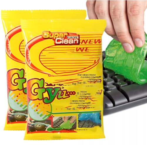 BHIPKOT 2 Stück Wiederverwendbarer Kitt Tastatur Reinigerin Staub- / Schmutzentferner für PC, Computer, Mobile und andere Alltagsgegenstände