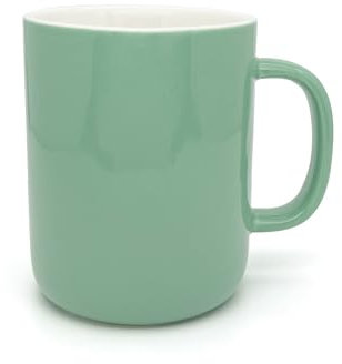 TREEWOO Elegante tazza da caffè in ceramica liscia tinta unita tazza per uomini e donne ufficio e uso domestico, 350 ml/12 oz, verde oceano