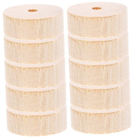 GARVALON 15 Stück Holzräder, Kleine Holzräder, Miniatur Holzautoräder, Holzräder Dekore, Holzspielzeug, Kinder Holzräder, Spielzeug Holzräder Zum Basteln, Holzräder Dekore, Miniatur