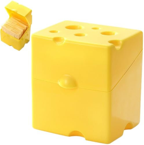 Uzztfa Recipiente para Queso En Lonchas para Refrigerador, Caja para Guardar Queso En Lonchas con Tapa, Contenedor para Guardar Queso, Caja para Guardar Queso En Lonchas con Mantequilla