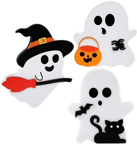 Halloween Tischdeko, 3 Geister Deko Für Halloween Party, Gruselige Halloween Deko Innen, Kreative Tischdekoration Für Halloween, Geister Deko Set