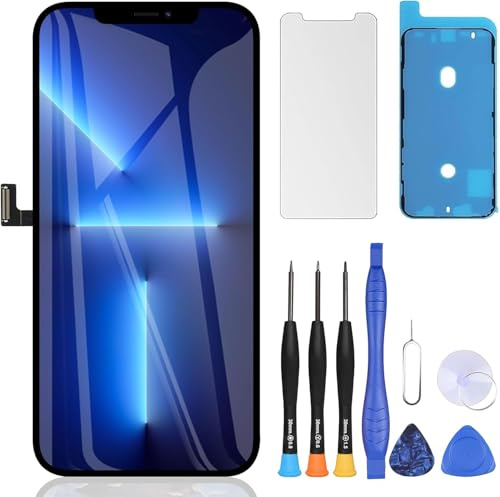 ZOETEC Screen Replacement For iPhone 13 Pro Max 6.7 LCD Full HD Retina Display COF Touch Screen Digitizer Frame Assembly with Repair Tool Kits, Waterproof Adhesive, Tempered Glass