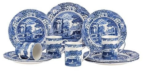 Spode Blue Italian 12 Piece Set by Spode