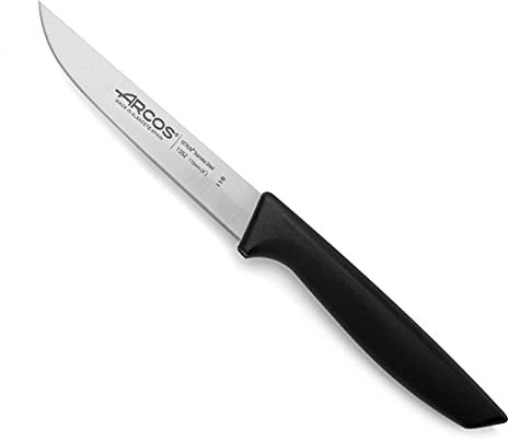 Arcos Cuchillo Verduras Acero Inoxidable. Cuchillo Profesional Verduras para pelar Frutas y Verduras. Mango ergonómico polioximetileno y Hoja 110 mm. Serie Niza. Color Negro.