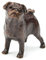 Butler & Peach Dekofigur Mops aus massivem Bronze
