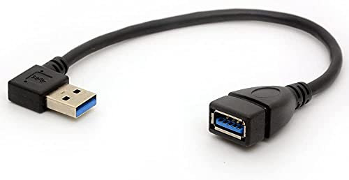 Cavo di prolunga USB 3.0 ad angolo retto, adattatore di tipo A da maschio a femmina, connessione ad alta velocità, 5 Gbps, trasferimento dati super veloce LEFT