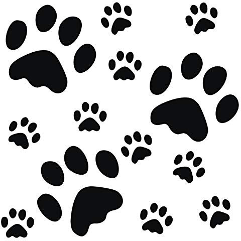kleb-Drauf® | 13 Pfoten | Schwarz - matt | Wandtattoo Wandaufkleber Wandsticker Aufkleber Sticker | Wohnzimmer Schlafzimmer Kinderzimmer Küche Bad | Deko Wände Glas Fenster Tür Fliese