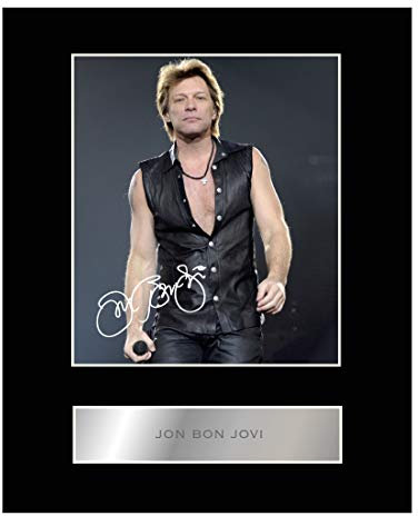 Jon Bon Jovi Signiert Foto Display