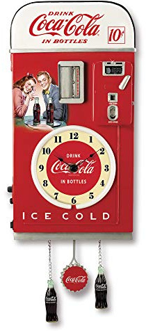 Officially Licensed Coca Cola Vending Machine Wall Clock: COCA-COLA® 'Time For Refreshment' Vending Machine Wall Clock.The Bradford Exchange
