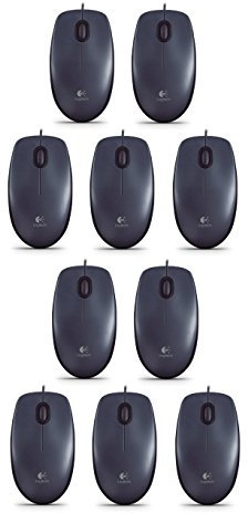 Ratón óptico USB con cable Logitech M90, color negro M90 Optische Maus