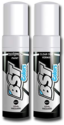 Pack Stylo Retouche + Vernis Moto Compatible avec Suzuki YD8 SONIC SILVER MET