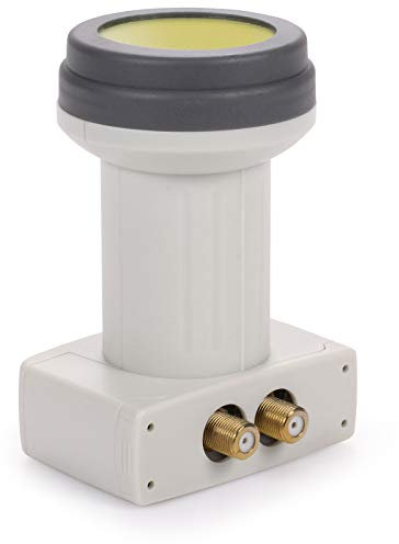 AX digitaler Twin LNB Mimic Sun Protect (kälte- & hitzebeständig -35°C~70°C) LTE-Filter, 2 Teilnehmer, 0.1dB, 2fach, Full HD, 4K UHD, 3D, Kontakte vergoldet, Wetterschutz ausziehbar, 67dB