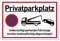 XXL Privatparkplatz Schild Parken Verboten (44x32 cm Groß Kunststoff) - Fahrzeuge Werden kostenpflichtig abgeschleppt - Klares Zeichen für Parkverbot - Parkplatz Schilder Privatgrundstück