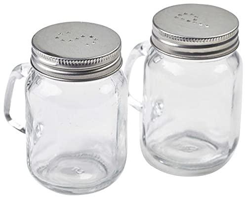 Mason Jar Lot de 3 salières et poivrières