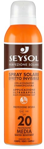 Seysol Sonnenschutzspray mit unsichtbarer Wirkung, LSF 20, 150 ml