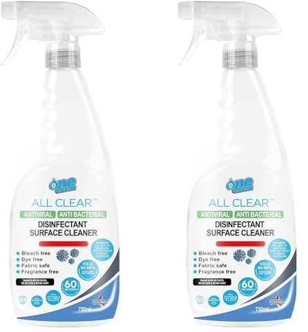 One Chem All Clear Surface Cleaner 2 x 750ml trigger spray bottle