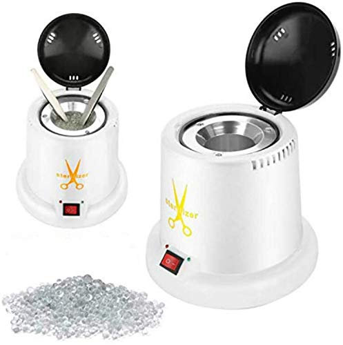 Esterizador cuarzo Esterilizador 100W con Bolas de Cuarzo Limpieza a 250 Grados para peluqueria y estetica Manicura y Pedicura (Blanco)