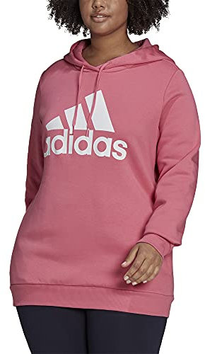 adidas Women's Plus Size Essentials Logo Fleece Hoodie, Rose Tone/White, 1X