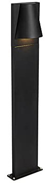 Qazqa Industrial außen Pollerleuchte, Wegeleuchte, Pollerlampe für den Garten - Femke - Schwarz, max. 35W, Geeignet für LED, 80cm, IP44